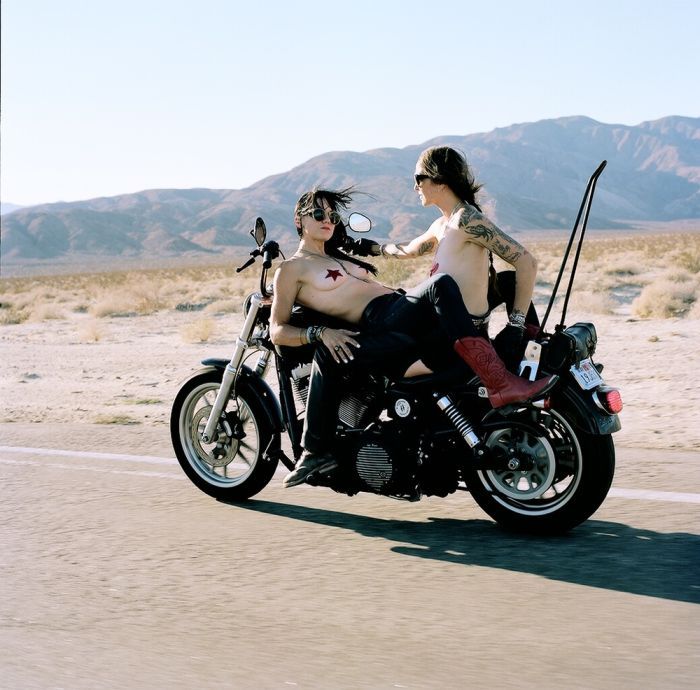 Girls on a motorcycle in Karaj
