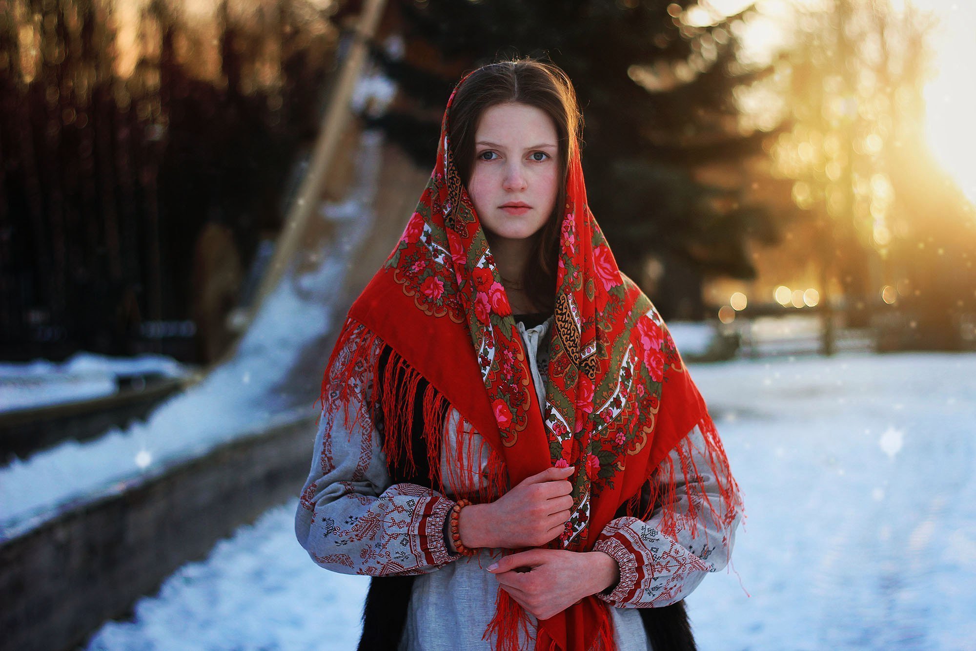 Girls in Slavic costumes in Karaj