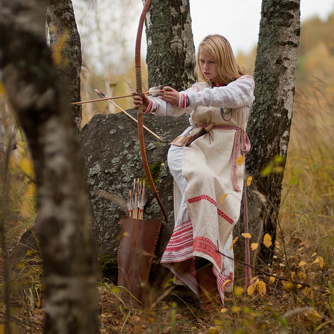 Sexy photo Girls in Slavic costumes in Karaj